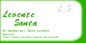 levente santa business card