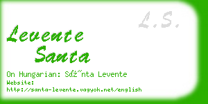 levente santa business card